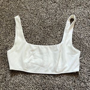 Princess Polly Huxley White Crop Top